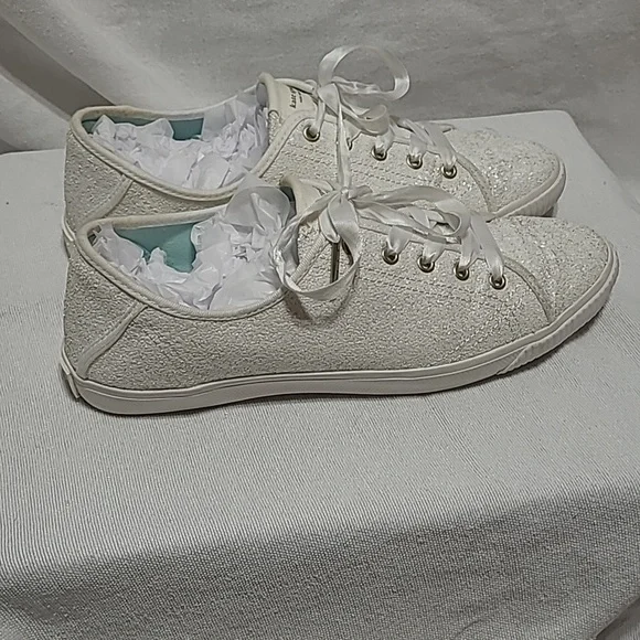 Kate Spade Trista Glitter Textile Sneakers Size 9.5 - Picture 3 of 13